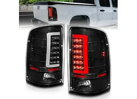 Anzo, Usa 07-13 sierra led tail lights w/light bar black housing clear lens