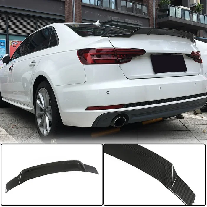Audi A4 Sline S4 B9 B9.5 Sedan 2017-2023 Rear Trunk Spoiler Carbon Fiber