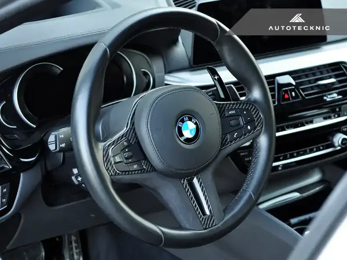 AutoTecknic Carbon Alcantara Steering Wheel Trim – G01 X3 G02 X4