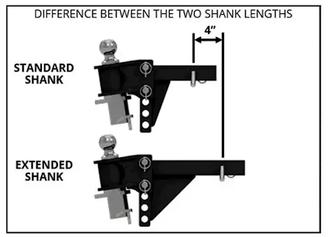 B & W Trailer Hitches Wdh head unit 16k 2.5in receiver, extended shank