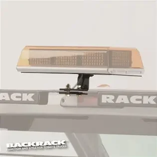 BACKRACK 91002REC Light Bracket, 16″ x 7″ Base, Center Mount, Gloss Black