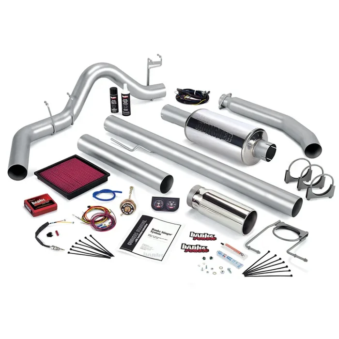Banks Power 01 Dodge 5.9L 245Hp Ext Cab Stinger System – SS Single Exhaust w/ Chrome Tip – 49368