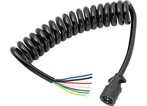 Bargman Coiled 7way 6ft molded trailer connector