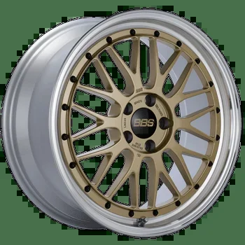 BBS LM 19×11 5×130 ET63 / 71.6 CB Gold Center Diamond Cut Lip Wheel