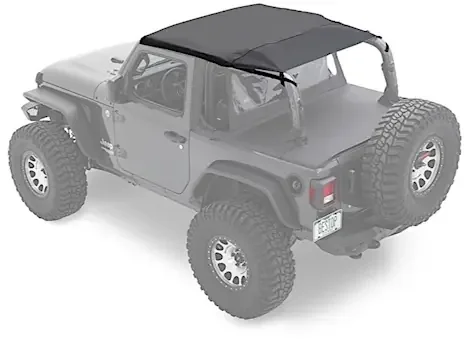 Bestop Cable-Style Bikini Top (Safari Length) for Jeep Wrangler JL 2-Door – Black Diamond 52607-35