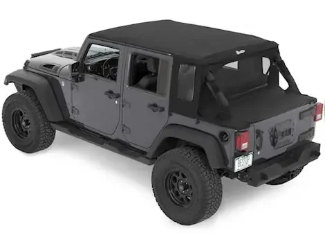 Bestop Halftop Soft Top Conversion Kit for Wrangler JK Unlimited – Black Twill 80103-17
