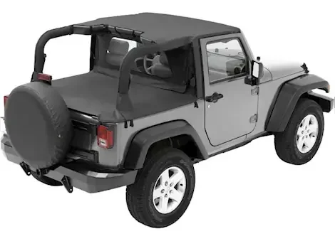 Bestop Inc. 80-91 cj7/wrangler, w/hardtop removed, duster deck cover, black denim