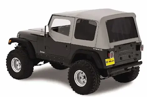 Bestop Inc. 88-95 jeep wrangler yj;tinted; door skins inc; replace-a-top for oem hardware; charcoal/gray