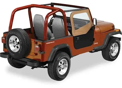 Bestop Inc. Upper Fabric Half Door Set for 88-95 Jeep Wrangler – Spice 51780-37