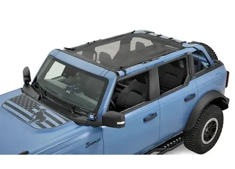 Bestop Safari Bimini Sunshade for 4-Door Models – Black Mesh 52423-11