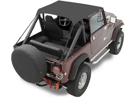 Bestop Traditional Bikini Top for 76-83 Jeep CJ5 – Black Crush 52507-01