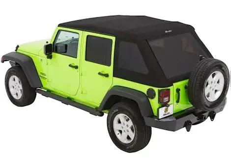 Bestop Trektop Glide Slantback Soft Top for Wrangler JK Unlimited – Black Diamond 54923-35