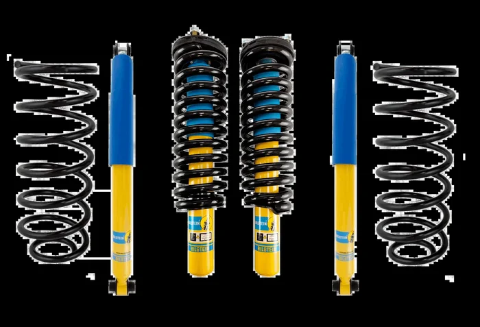 Bilstein 4600 Front Assembled Coilovers, OE Replacement Coils with Rear Shocks and Rear Coils for 2002-2004 Oldsmobile Bravada