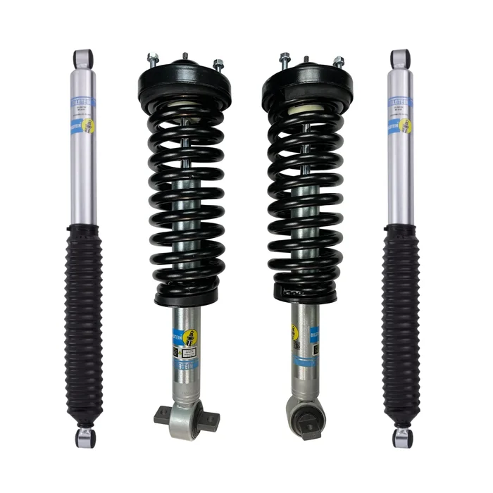 Bilstein 5100 0-2″ Lift Front Coilovers with OE Replacement Coils and 5100 0-1″ Rear Lift Shocks for 2014 Ford F-150 4WD/2WD