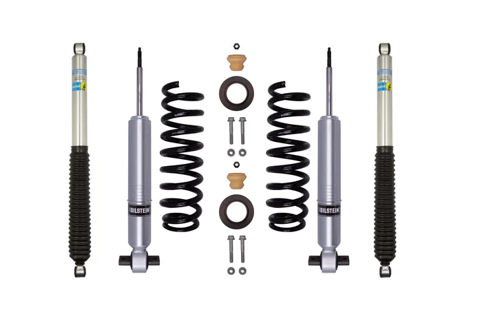 Bilstein 6112 0-2.5″ Front Lift with Coils and B8 5100 0-1″ Rear Lift Shocks for 2021-2025 Ford F-150 4WD 3.3L