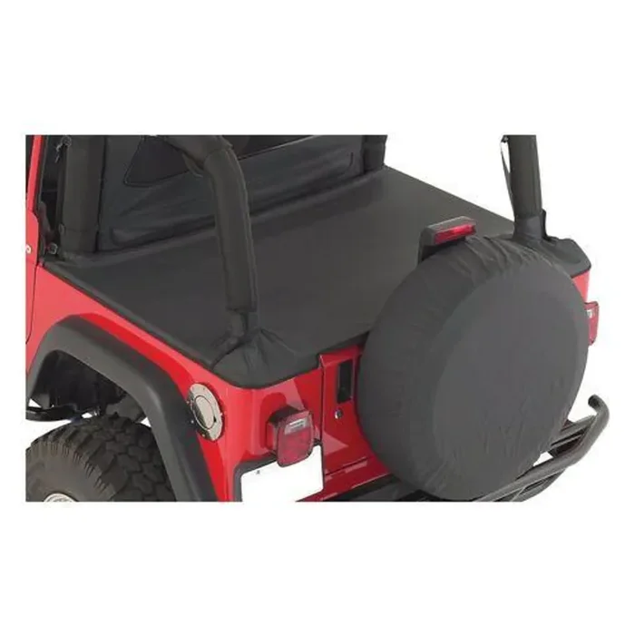 Black Denim Tonneau Cover for 1987-1991 Jeep YJ Wrangler. Hardware Included