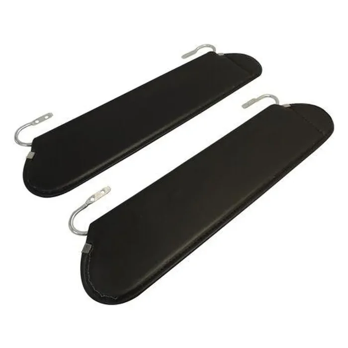 Black Sun Visor Set for 1972-1986 Jeep CJ-5, CJ-6, CJ-7 and CJ-8; Set of 2