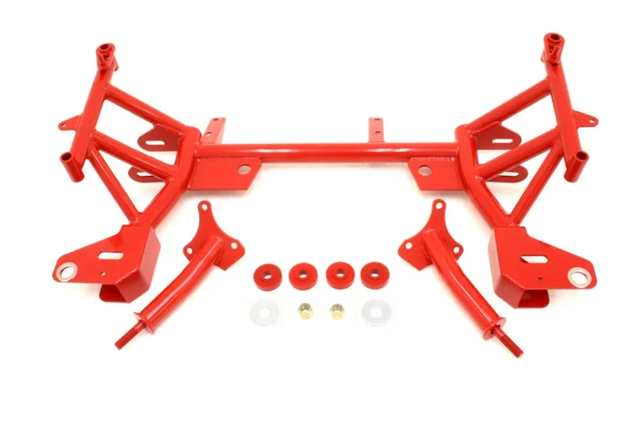 BMR 93-02 F-Body K-Member w/ SBC/BBC Motor Mounts and Pinto Rack Mounts – Red – KM005-1R