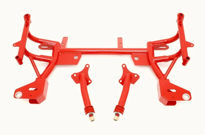 BMR 93-02 F-Body K-Member w/ Turbo SBC/BBC Motor Mounts and Pinto Mounts – Red – KM015-1R