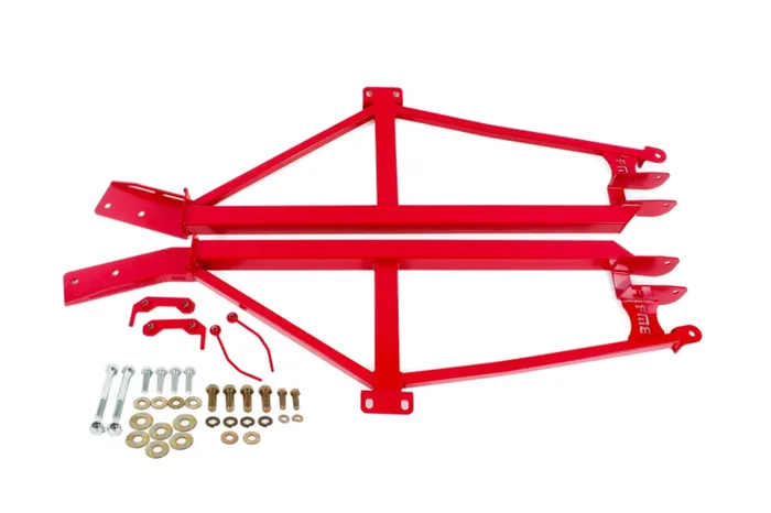 BMR 93-02 F-Body Non-Convertible Bolt-On 4-Point Subframe Connectors – Red – SFC019R