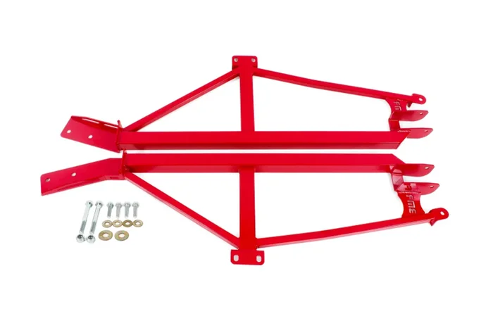 BMR 93-02 F-Body Non-Convertible Weld-On 4-Point Subframe Connectors – Red – SFC020R