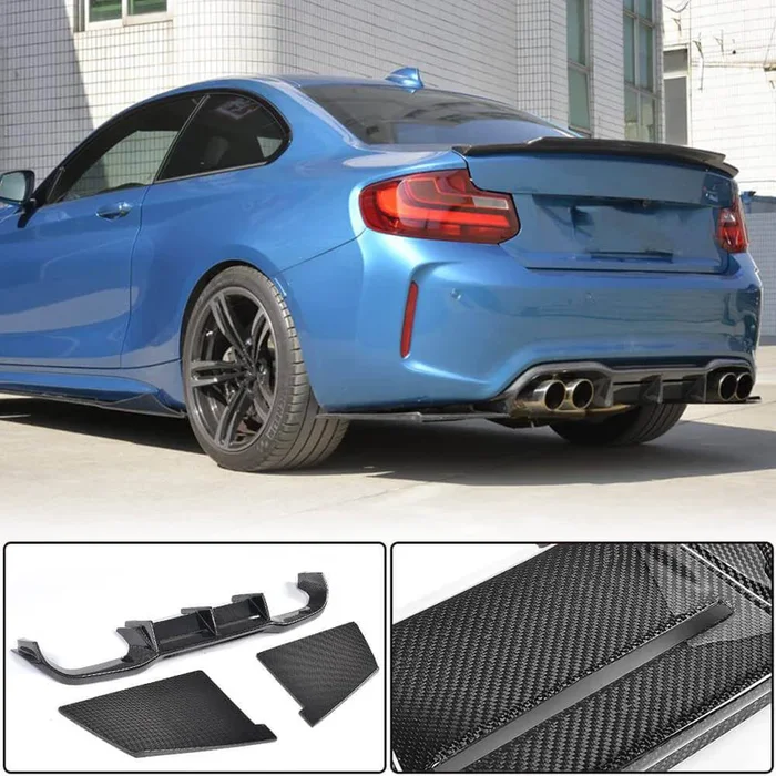 BMW 2 Series F87 M2 M2C 2016-2020 Rear Bumper Diffuser Carbon Fiber