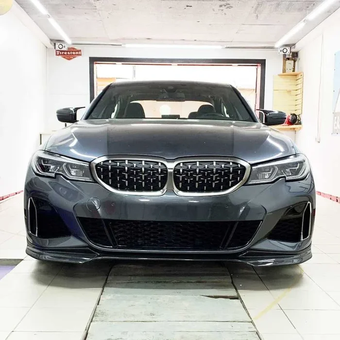 BMW 3 Series G20 320i 330i M Sport M340i 2019-2021 Front Bumper Lip Carbon Fiber
