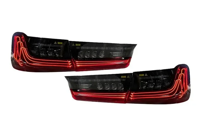 BMW 3 Series G20 G28 Red and Smoked CSL Style Laser Tail Lights (2019-2024)