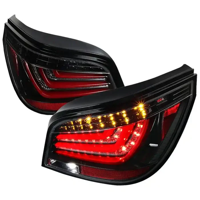 BMW 5 Series E60 Red / Chrome / Black LED Tail Lights (2004 – 2007)