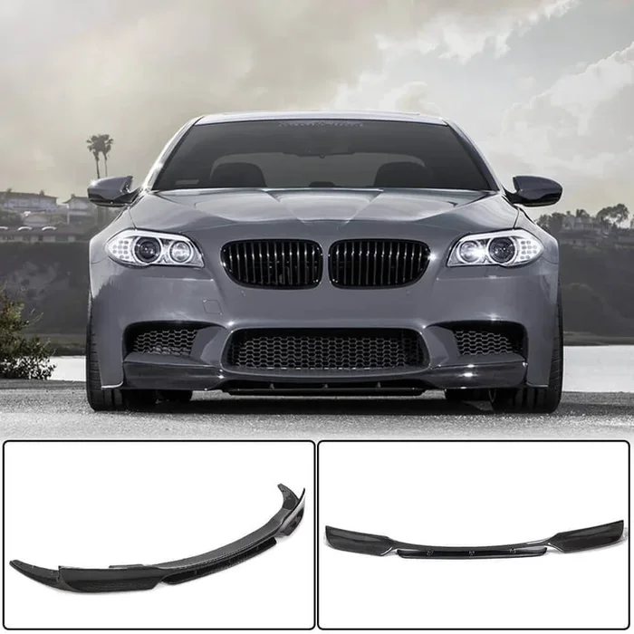BMW 5 Series F10 M5 2011-2016 Front Bumper Lip Carbon Fiber