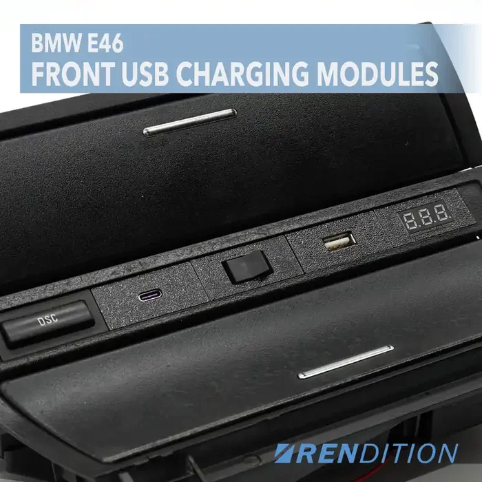BMW E46 Modular USB Charging Panel – 4-Slot Switch Replacement