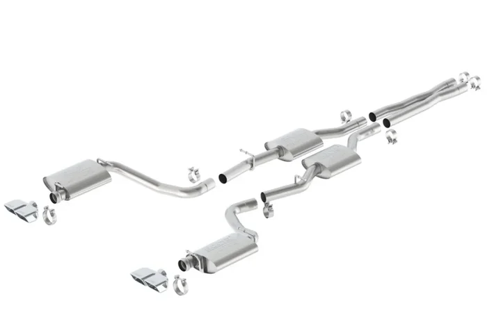 Borla 15-16 Dodge Challenger R/T 5.7L Dual Rectangle Angle Cut Dual Split Rear Exit ATAK Exhaust – 140628