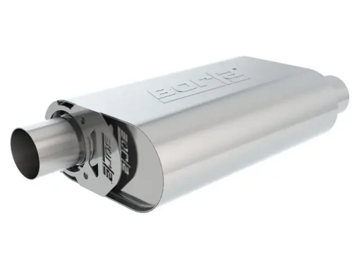 Borla CrateMuffler SBC Hot 350/383 3inch Offset/Offset 14in x 4.35in x 9in Oval Muffler