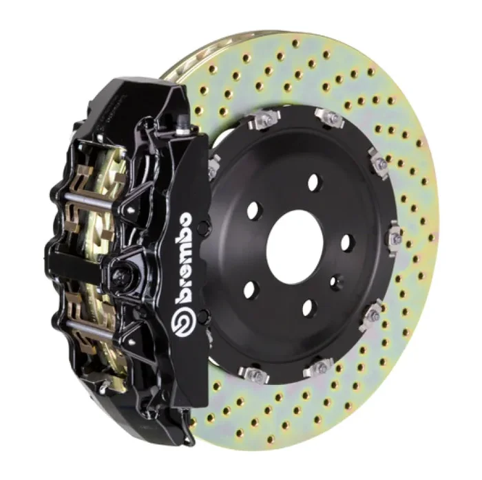Brembo 00-02 RS4 Front GT BBK 6 Piston Cast 380×34 2pc Rotor Drilled-Black