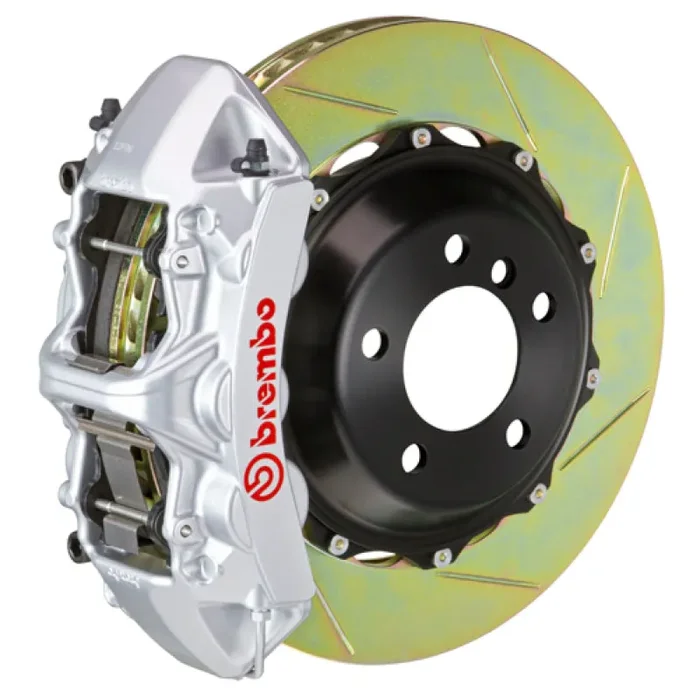 Brembo 00-03 M5/97-03 5-Series Front GT BBK 6 Piston Cast 380×32 2pc Rotor Slotted Type1-Silver