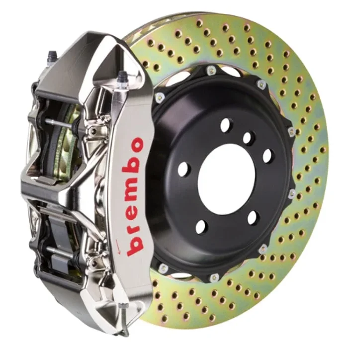 Brembo 00-03 M5/97-03 5-Series Front GTR BBK 6 Piston Billet 380×32 2pc Rotor Drilled- Nickel