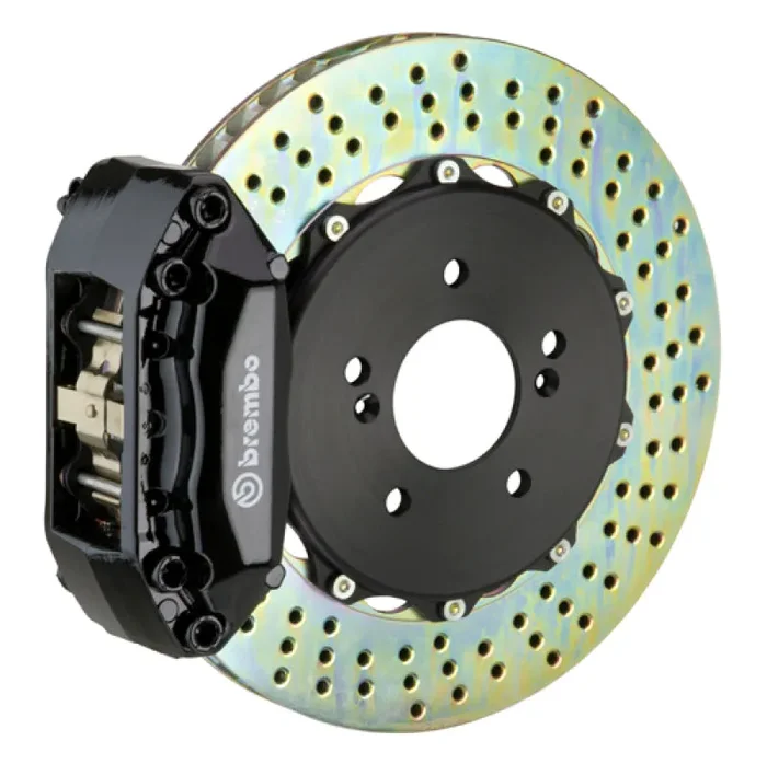 Brembo 02-04 Focus SVT/05-06 Focus Front GT BBK 4 Piston Cast 2pc 328×28 2pc Rotor Drilled-Black