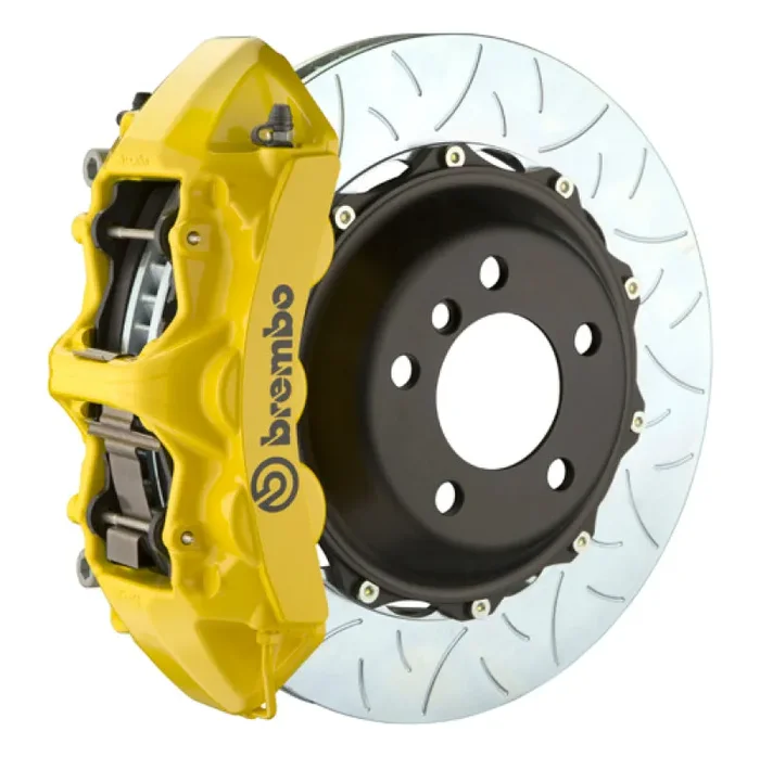 Brembo 02-05 7-Series (Thru 3/5 Prod) Fr GT BBK 6Pis Cast 380×34 2pc Rotor Slotted Type3-Yellow