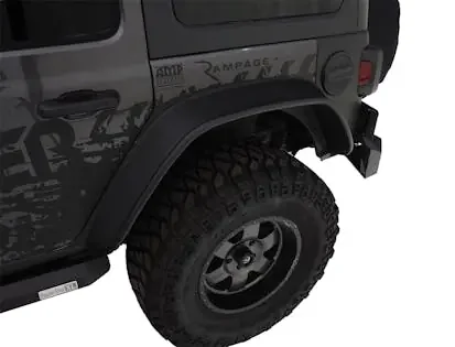Bushwacker 10100-07 Flat Style Jeep Fender Flares, 2pc