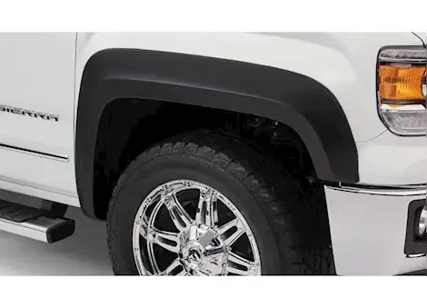 Bushwacker 16-18 sierra 1500 extend-a-fender flare – front pair – oe matte black