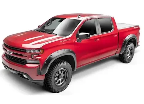 Bushwacker 19-c silverado 1500 black pocket style fender flares 4 pc
