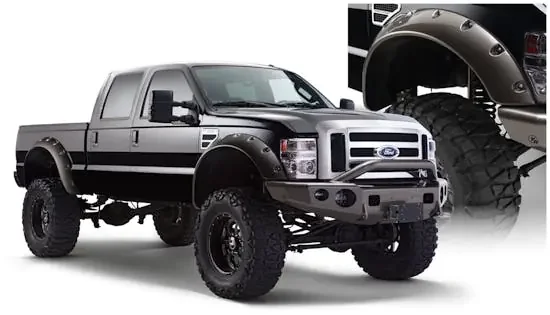 Bushwacker 20047-02 Cutout Style Fender Flares, 2pc