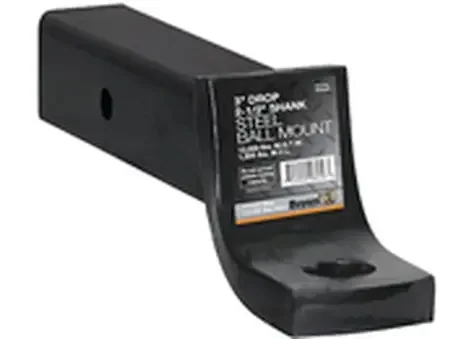 Buyers Products 2-1/2 In. Ball Mount, 3 In. Drop X 10 In., 12,000 Lb., Black 1803405