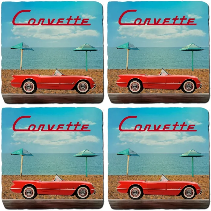 C1 Corvette 1954 Stone Coaster Bundle – Set of 4