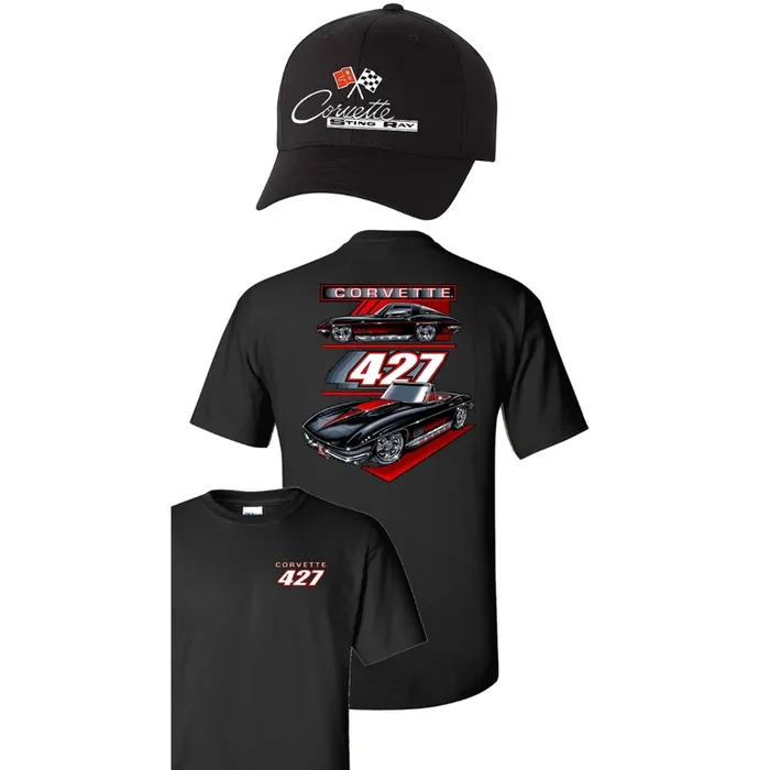C2 Corvette 427 Big Block T-Shirt and Hat Bundle