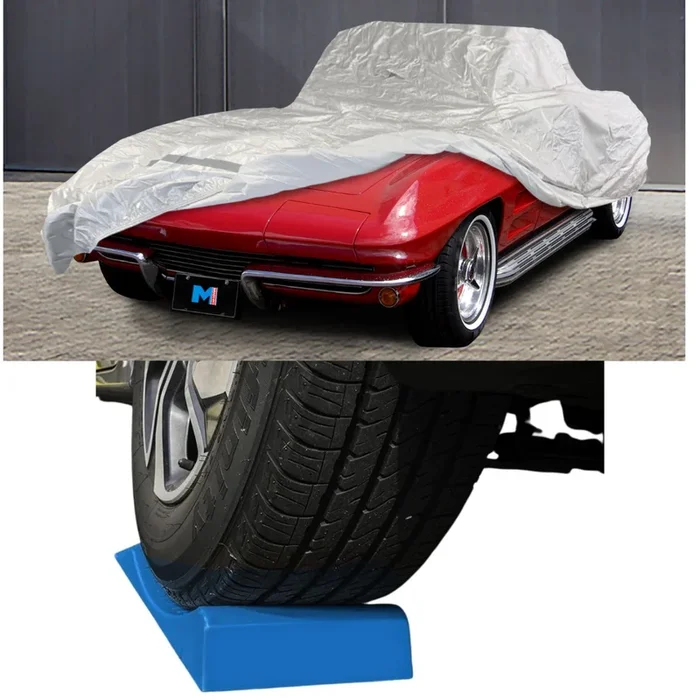 C2 Corvette Collector-Fit Car Cover and TireRest Bundle