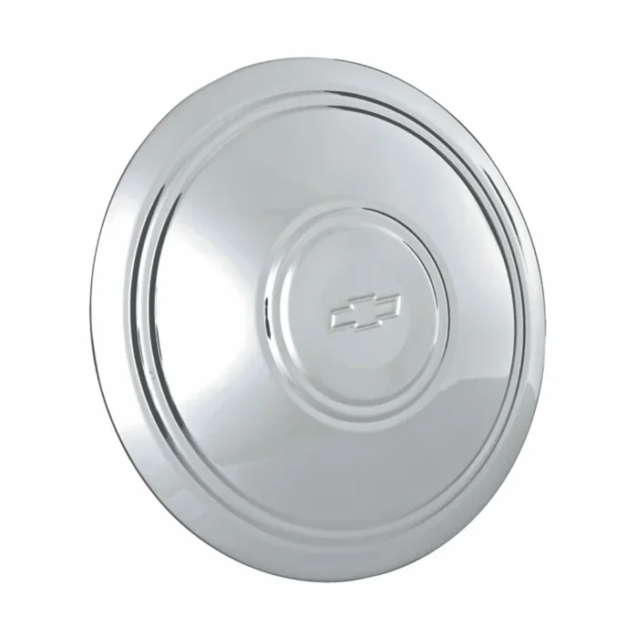 C3 1969-82 Corvette Police Wheel Center with Chevrolet “Bowtie” Indention Chrome Plated Stainless Steel