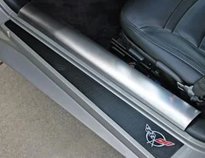C5 Corvette Doorsills Inner 2Pc – Brushed Stainless Steel