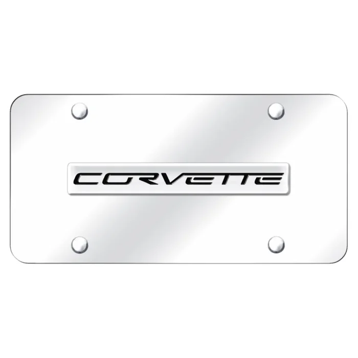 C6 Corvette License Plate – Chrome on Chrome