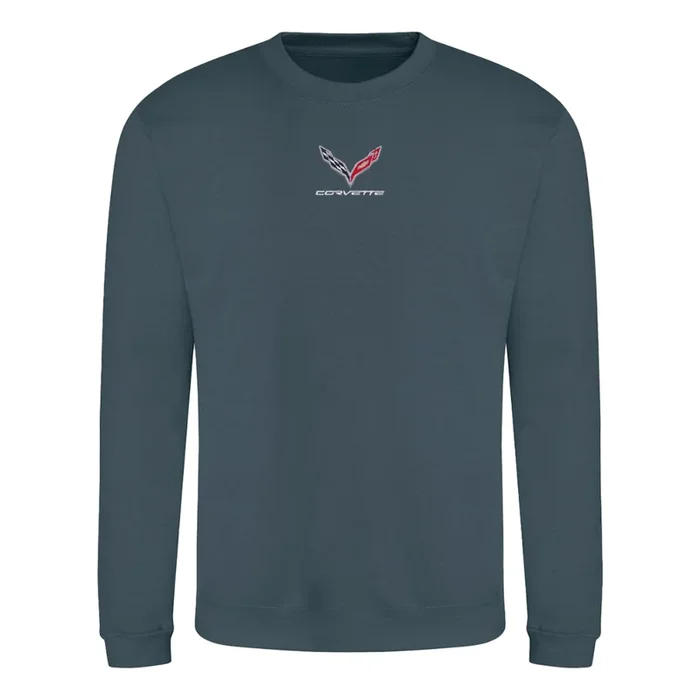 C7 Corvette Embroidered Crew Neck Sweatshirt